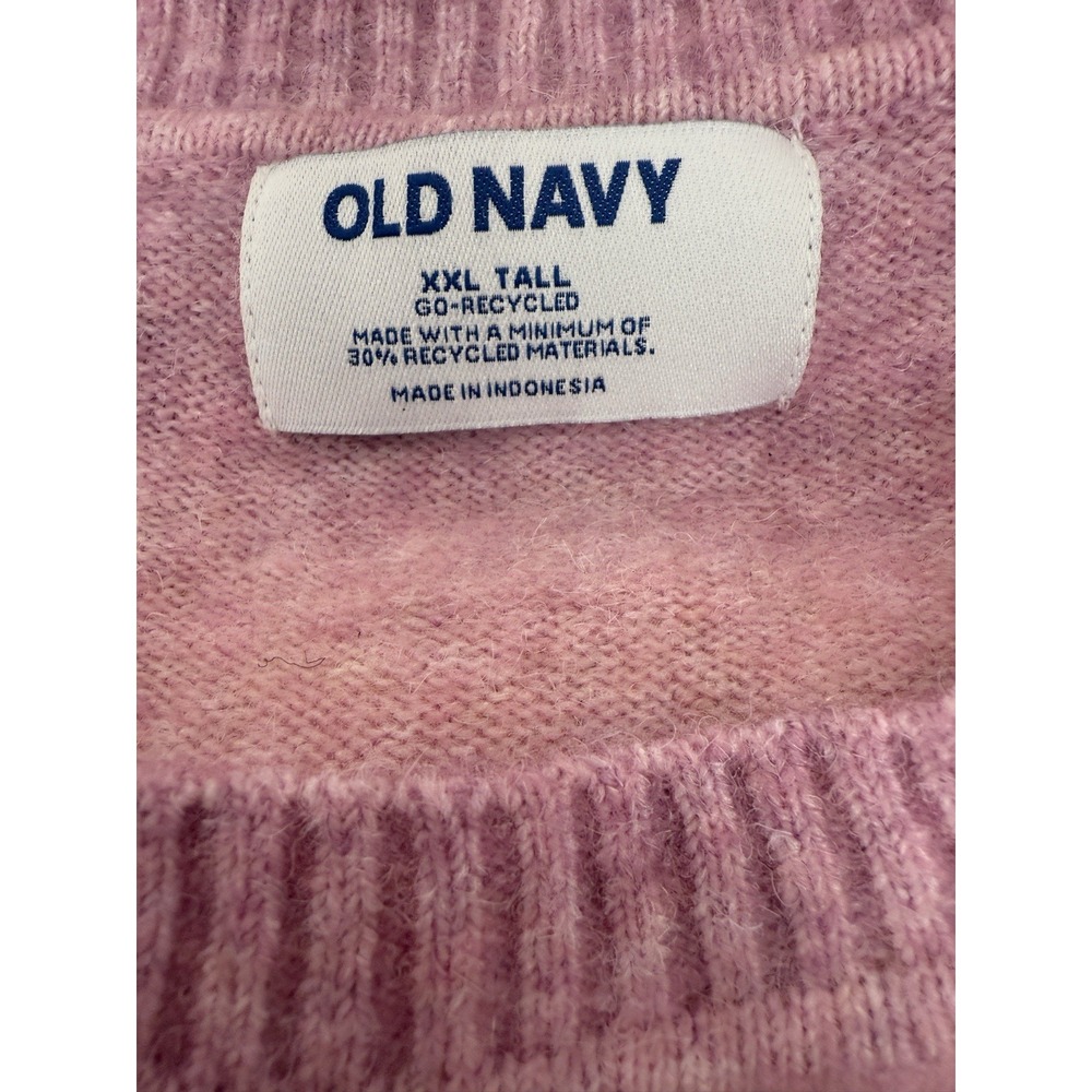 Old Navy Women XXL Tall Pullover Sweater Wool Blend Pink Ombré Crew Neck #44 - Picture 6 of 8